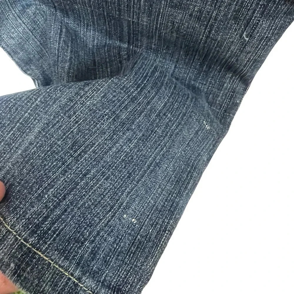 DAVID KAHN "Lauren" straight leg mid wash denim jeans size 12 short - Picture 15 of 15